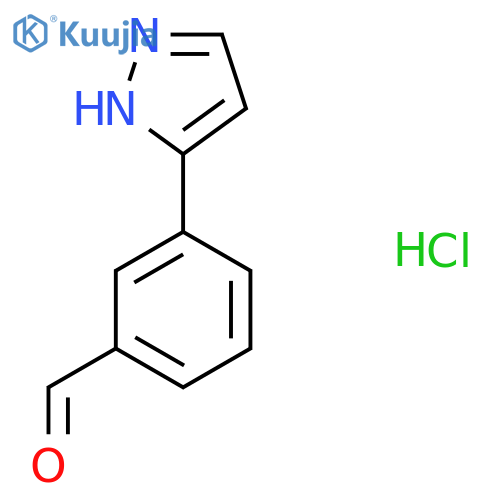 3-(1H-pyrazol-3-yl)benzaldehyde hydrochloride structure