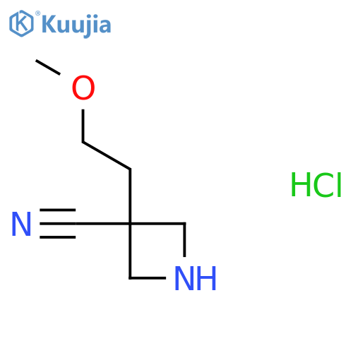 3-(2-Methoxyethyl)azetidine-3-carbonitrile hydrochloride structure