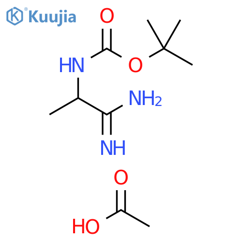 acetic acid, tert-butyl N-(1-carbamimidoylethyl)carbamate structure