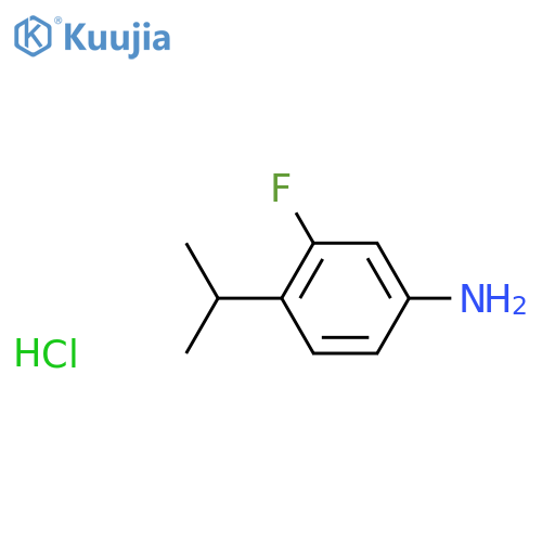 3-Fluoro-4-(propan-2-yl)aniline hydrochloride structure
