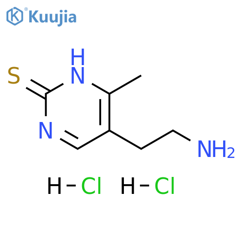 5-(2-aminoethyl)-4-methylpyrimidine-2-thiol dihydrochloride structure
