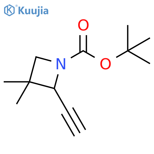 tert-butyl 2-ethynyl-3,3-dimethylazetidine-1-carboxylate structure