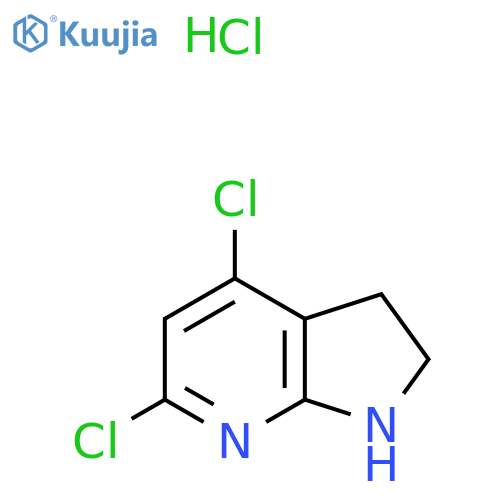 4,6-dichloro-1H,2H,3H-pyrrolo2,3-bpyridine hydrochloride structure