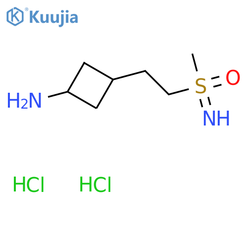 2-(3-aminocyclobutyl)ethyl(imino)methyl-lambda6-sulfanone dihydrochloride, Mixture of diastereomers structure