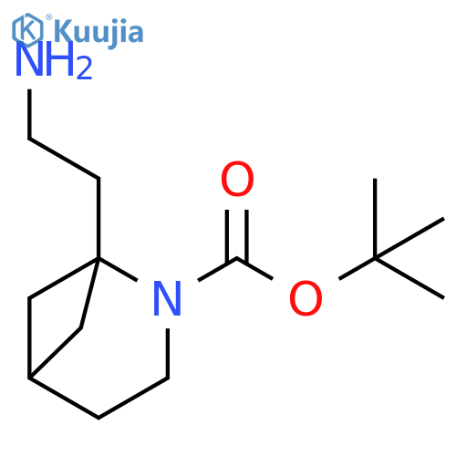 tert-butyl 1-(2-aminoethyl)-2-azabicyclo3.1.1heptane-2-carboxylate structure