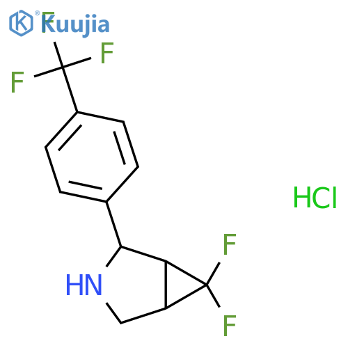 6,6-difluoro-2-4-(trifluoromethyl)phenyl-3-azabicyclo3.1.0hexane hydrochloride structure