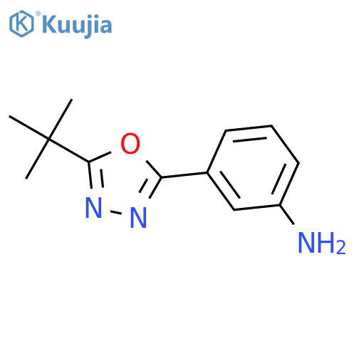 3-(5-tert-butyl-1,3,4-oxadiazol-2-yl)aniline structure