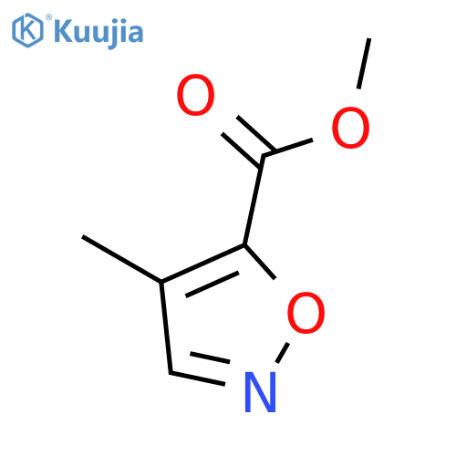 5-Isoxazolecarboxylic acid, 4-methyl-, methyl ester (9CI); structure