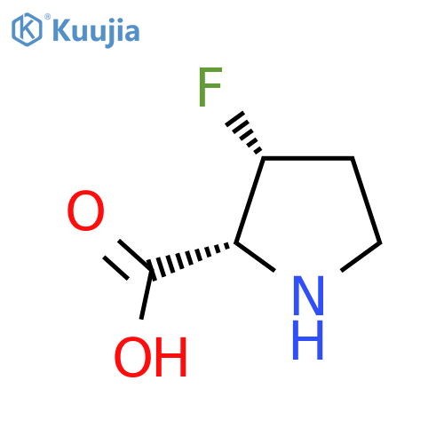 (2R,3R)-3-Fluoropyrrolidine-2-carboxylic acid structure