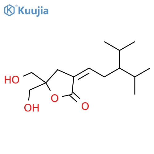2(3H)-Furanone,dihydro-5,5-bis(hydroxymethyl)-3-[4-methyl-3-(1-methylethyl)pentylidene]-, (3Z)- structure
