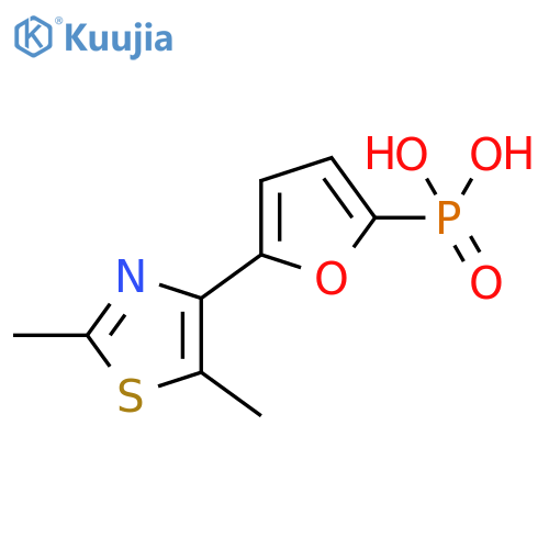 Phosphonic acid, [5-(2,5-dimethyl-4-thiazolyl)-2-furanyl]- structure