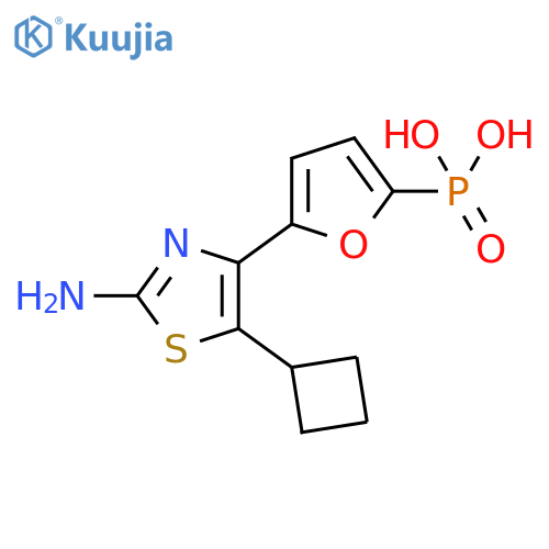 Phosphonic acid, [5-(2-amino-5-cyclobutyl-4-thiazolyl)-2-furanyl]- structure