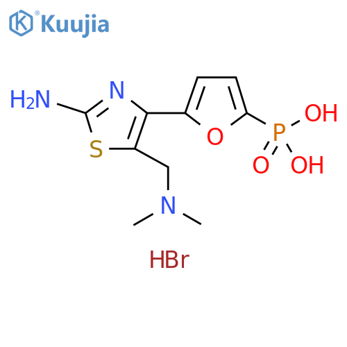 Phosphonic acid, [5-[2-amino-5-[(dimethylamino)methyl]-4-thiazolyl]-2-furanyl]-, dihydrobromide (9CI) structure