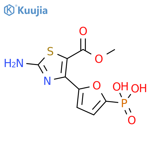 5-Thiazolecarboxylic acid, 2-amino-4-(5-phosphono-2-furanyl)-,5-methyl ester structure