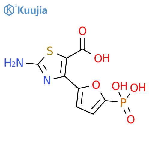 5-Thiazolecarboxylic acid, 2-amino-4-(5-phosphono-2-furanyl)- structure