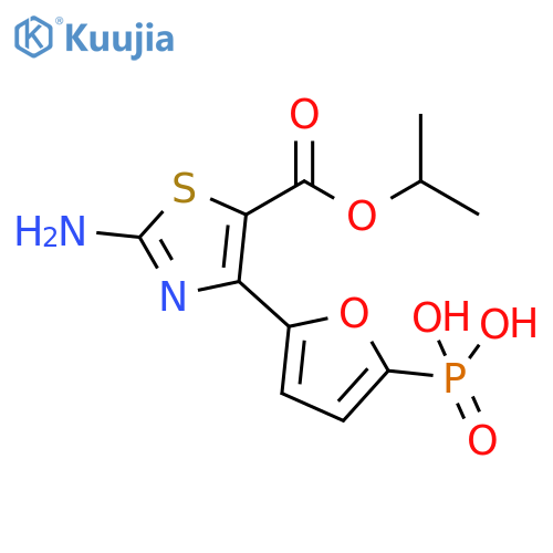 5-Thiazolecarboxylic acid, 2-amino-4-(5-phosphono-2-furanyl)-,5-(1-methylethyl) ester structure