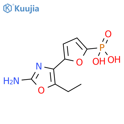 Phosphonic acid, [5-(2-amino-5-ethyl-4-oxazolyl)-2-furanyl]- structure