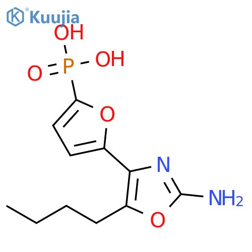 Phosphonic acid, [5-(2-amino-5-butyl-4-oxazolyl)-2-furanyl]- structure