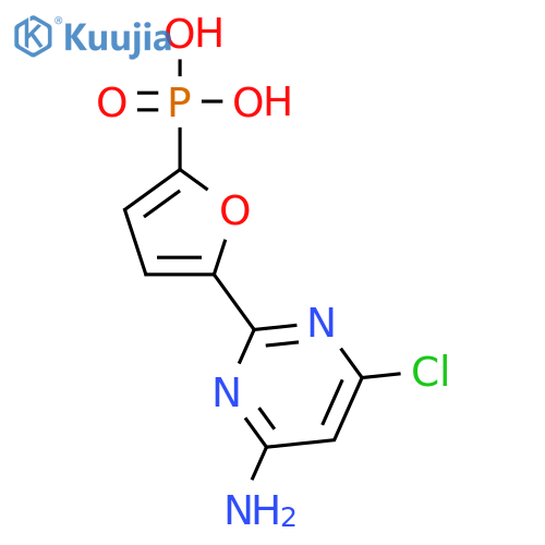 Phosphonic acid, [5-(4-amino-6-chloro-2-pyrimidinyl)-2-furanyl]- structure