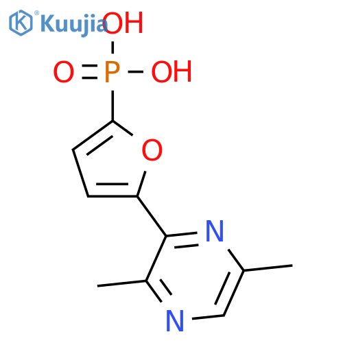 Phosphonic acid, [5-(3,6-dimethylpyrazinyl)-2-furanyl]- structure