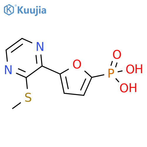 PHOSPHONIC ACID, [5-[3-(METHYLTHIO)PYRAZINYL]-2-FURANYL]- structure