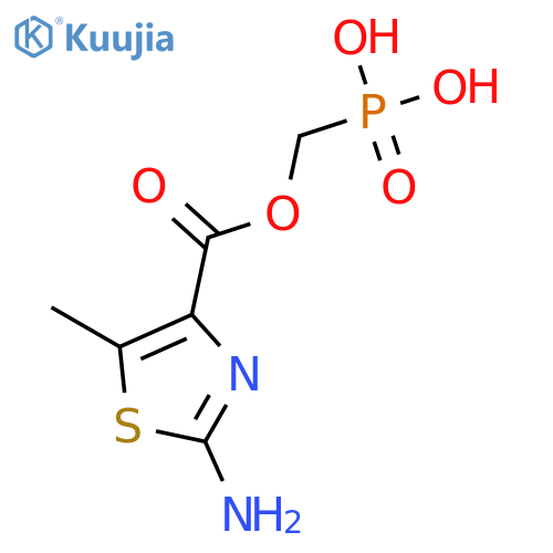4-Thiazolecarboxylic acid, 2-amino-5-methyl-, phosphonomethyl ester structure