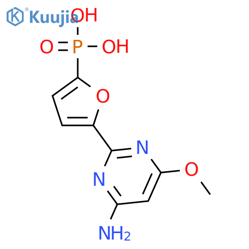 Phosphonic acid, [5-(4-amino-6-methoxy-2-pyrimidinyl)-2-furanyl]- structure