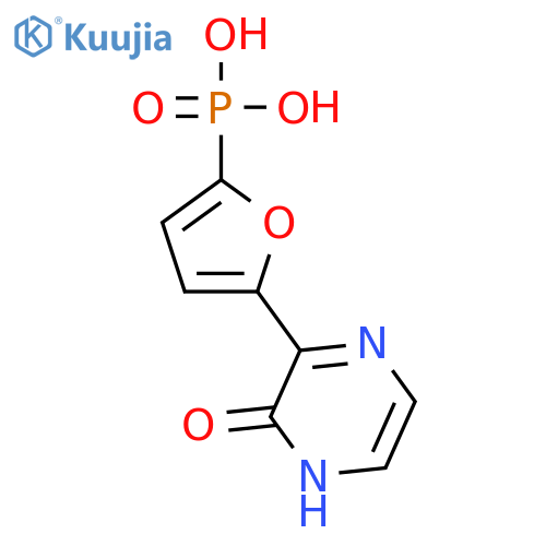 Phosphonic acid, [5-(3,4-dihydro-3-oxopyrazinyl)-2-furanyl]- structure