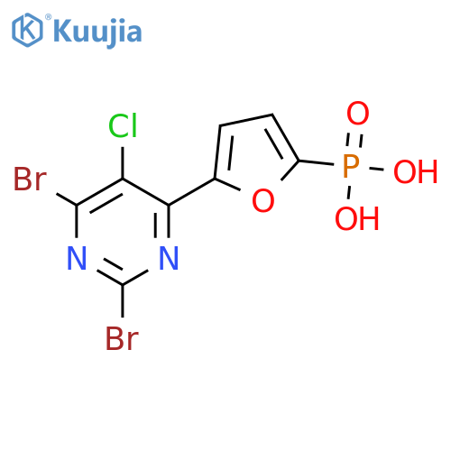 PHOSPHONIC ACID, [5-(2,6-DIBROMO-5-CHLORO-4-PYRIMIDINYL)-2-FURANYL]- structure