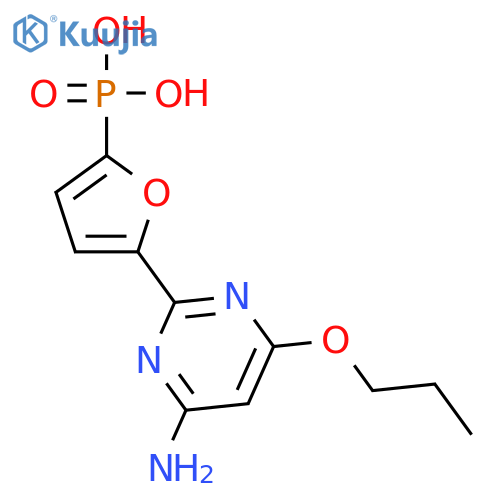Phosphonic acid, [5-(4-amino-6-propoxy-2-pyrimidinyl)-2-furanyl]- structure