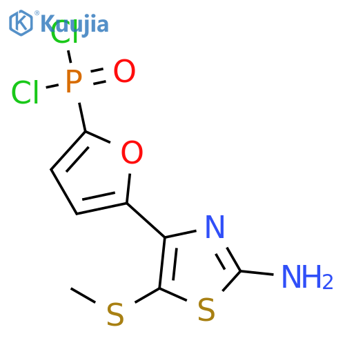 Phosphonic dichloride, [5-[2-amino-5-(methylthio)-4-thiazolyl]-2-furanyl]- structure