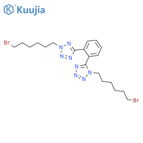 1H-Tetrazole, 1-(6-bromohexyl)-5-[2-[2-(6-bromohexyl)-2H-tetrazol-5-yl]phenyl]- structure