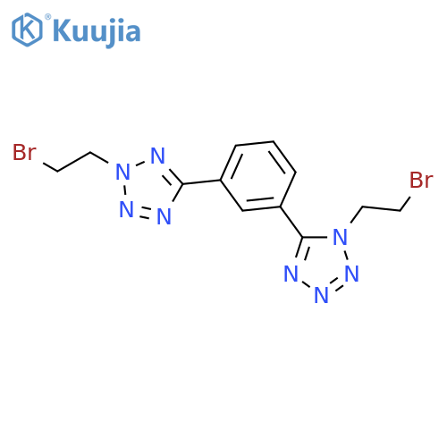 1H-Tetrazole, 1-(2-bromoethyl)-5-[3-[2-(2-bromoethyl)-2H-tetrazol-5-yl]phenyl]- structure