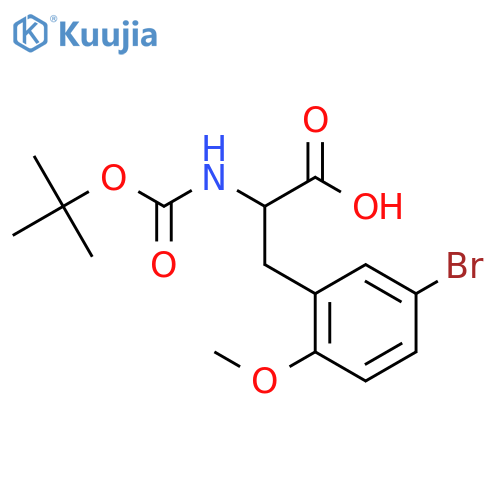 Boc-5-bromo-2-methoxy-D-phenylalanine structure