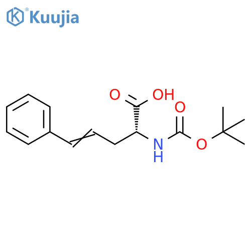 Dicyclohexylamine (R,E)-2-((tert-butoxycarbonyl)amino)-5-phenylpent-4-enoate structure