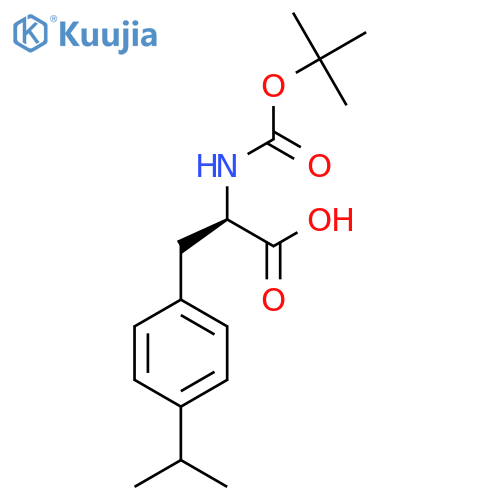 (2R)-2-[(Tert-butoxy)carbonylamino]-3-[4-(methylethyl)phenyl]propanoic acid structure