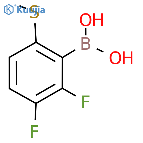 (2,3-Difluoro-6-(methylthio)phenyl)boronic acid structure