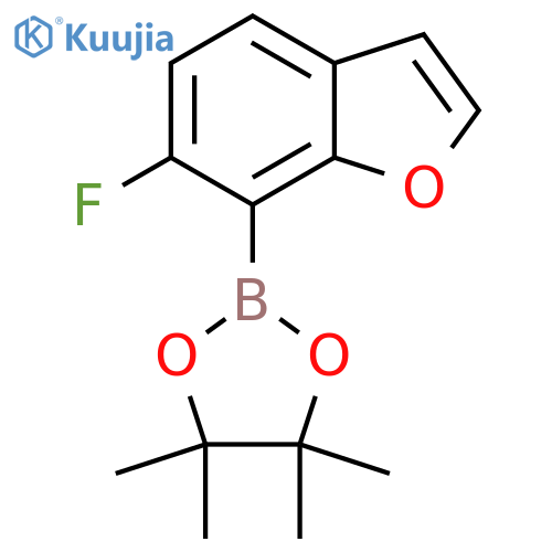 2-(6-fluoro-1-benzofuran-7-yl)-4,4,5,5-tetramethyl-1,3,2-dioxaborolane structure