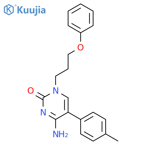 2(1H)-Pyrimidinone,4-amino-5-(4-methylphenyl)-1-(3-phenoxypropyl)- structure