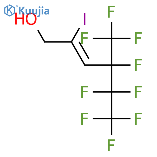 (E)-4,5,5,6,6,6-Hexafluoro-2-iodo-4-(trifluoromethyl)hex-2-en-1-ol structure