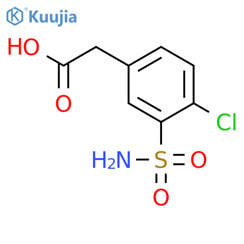 Benzeneacetic acid, 3-(aminosulfonyl)-4-chloro- structure