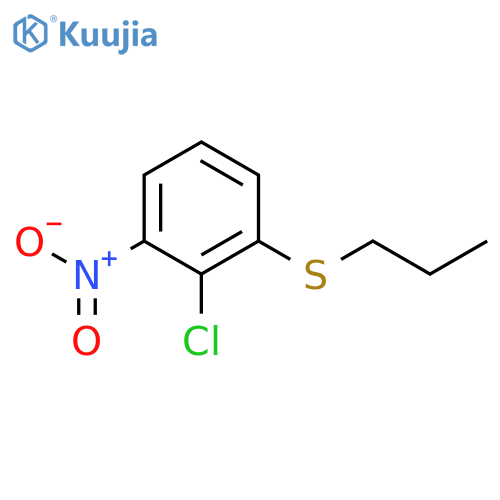 Benzene, 2-chloro-1-nitro-3-(propylthio)- structure