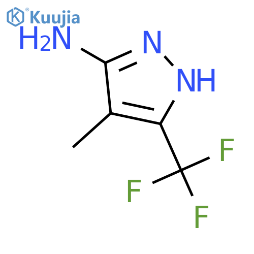 4-methyl-3-(trifluoromethyl)-1H-pyrazol-5-amine structure