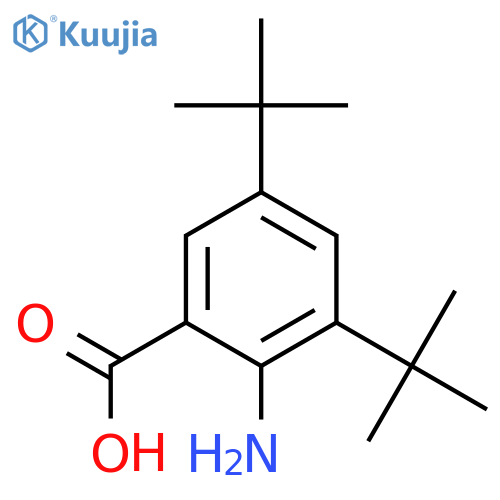 2-amino-3,5-di-tert-butylbenzoic acid structure