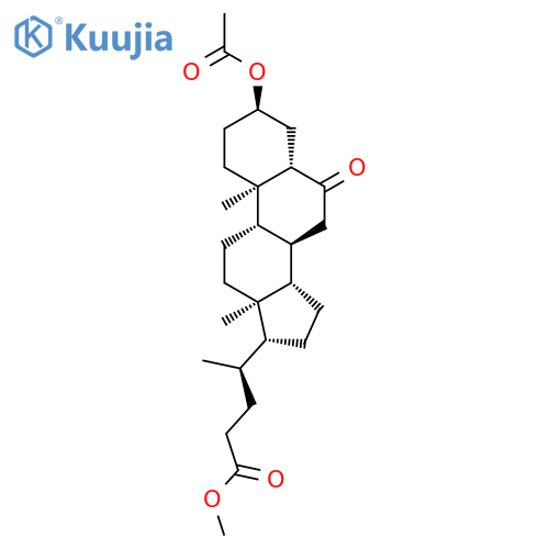 Cholan-24-oic acid,3-(acetyloxy)-6-oxo-, methyl ester, (3a,5a)- (9CI) structure