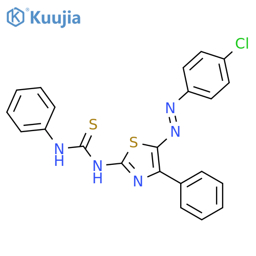 Thiourea,N-[5-[2-(4-chlorophenyl)diazenyl]-4-phenyl-2-thiazolyl]-N'-phenyl- structure