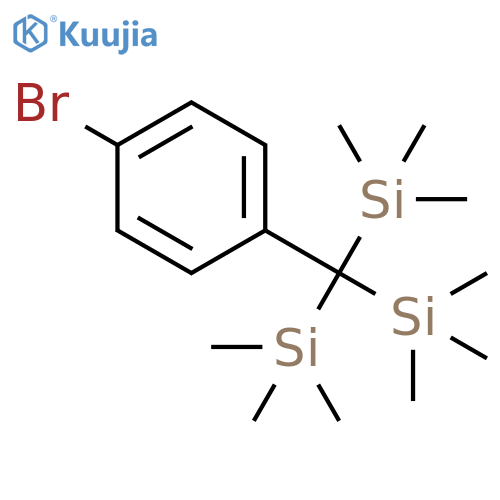 ((4-Bromophenyl)[bis(trimethylsilyl)]methyl)(trimethyl)silane structure