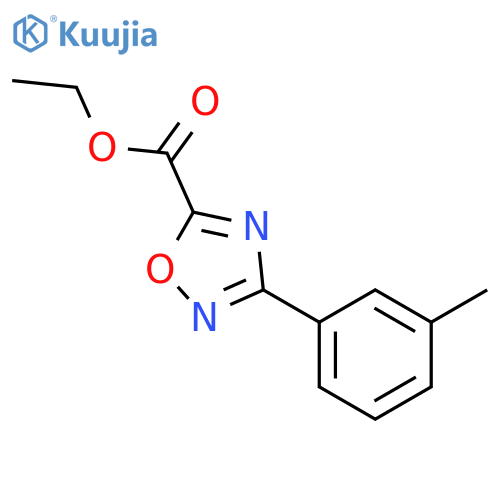 ethyl 3-(3-methylphenyl)-1,2,4-oxadiazole-5-carboxylate structure