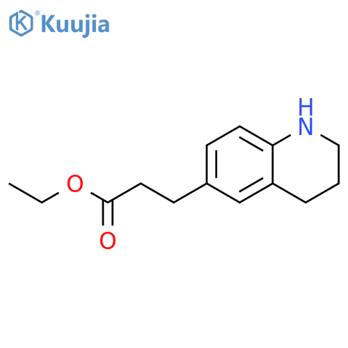6-Quinolinepropanoic acid, 1,2,3,4-tetrahydro-, ethyl ester structure