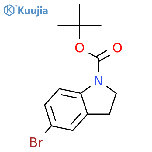tert-butyl 5-bromo-2,3-dihydro-1H-indole-1-carboxylate structure